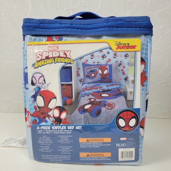 Disney Bedding Disney Junior Kids 4pc Toddler Bed Set Spidey Marvel